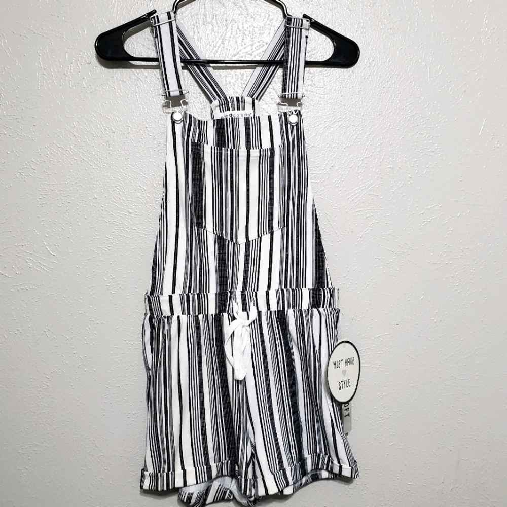 Eye Candy Striped Overalls